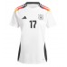 Germany Florian Wirtz #17 Replica Home Shirt Ladies Euro 2024 Short Sleeve